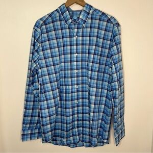 NWT J. McLaughlin Carnegie Plaid Men's Woven Button-Up Multicolor Size Large